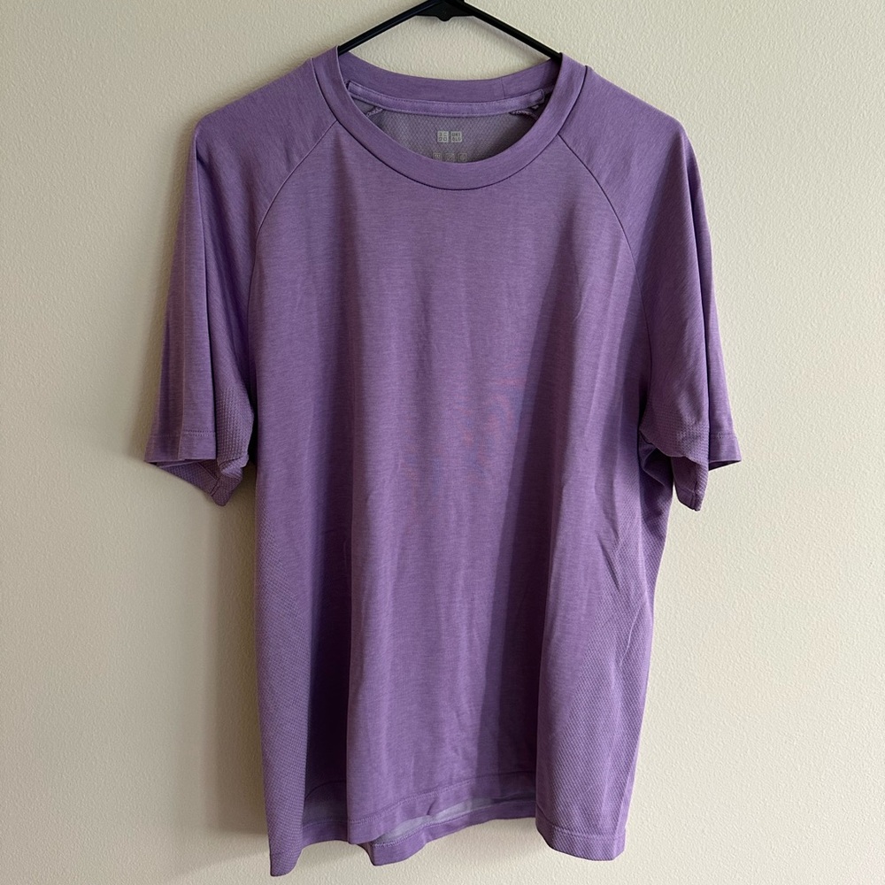 Uniqlo DRY-EX Crew Neck Short-Sleeve T-Shirt large purple active wear